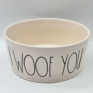 Rae Dunn I WOOF YOU Ceramic Dog Bowl 8” Large Size